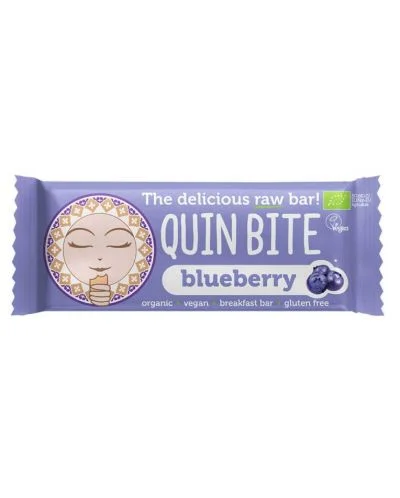 Био сурово барче, боровинка, 30 g, Quin Bite
