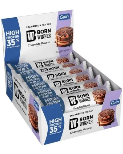 Gain Protein Bar, шоколадов мус, 12 броя, Born Winner
