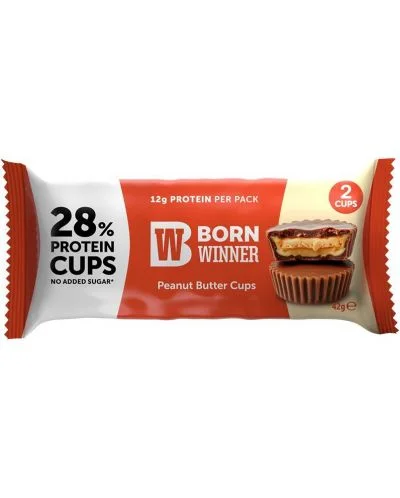Protein Cups, фъстъчено масло, 42 g, Born Winner