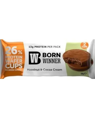Wafer Pieces, лешник с какаов крем, 50 g, Born Winner
