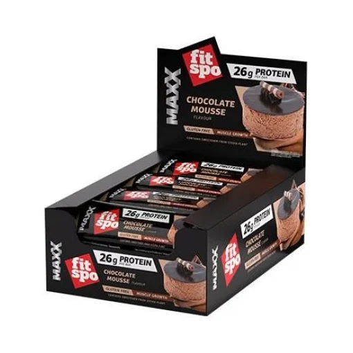Maxx Протеинов бар, шоколадов мус, 12 x 75 g, FitSpo - FitSpo