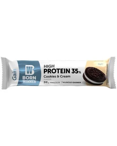 Gain Protein Bar, бисквити и сметана, 75 g, Born Winner
