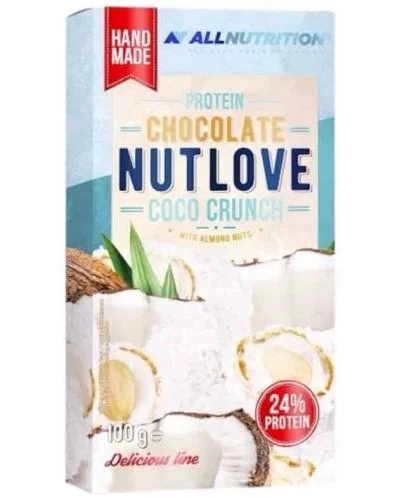 Nutlove Протеинов шоколад, кокос, 100 g, AllNutrition