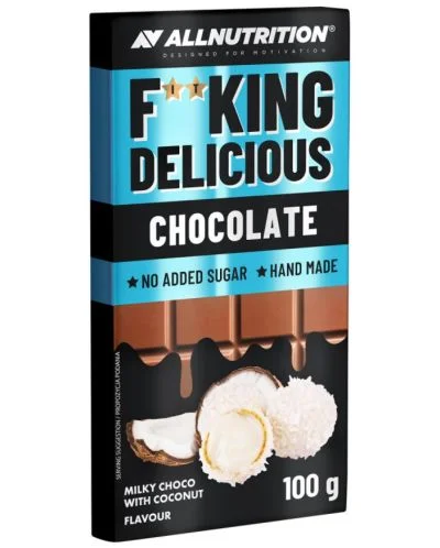 Fitking Delicious Chocolate, шоколад с кокос, 100 g, AllNutrition
