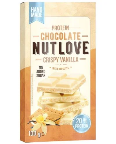 Nutlove Протеинов шоколад, ванилия с бисквитка, 100 g, AllNutrition