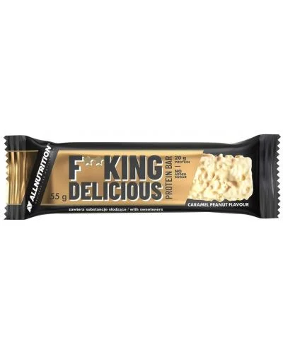 Fitking Delicious Protein Bar, карамел и фъстъци, 55 g, AllNutrition