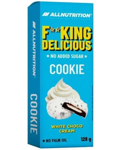 Fitking Delicious Cookie, бял шоколад, 128 g, AllNutrition