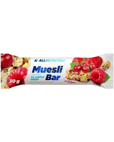 Muesli Bar, червена боровинка и малина, 30 g, AllNutrition