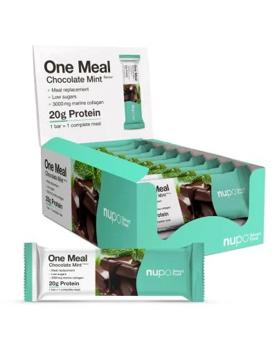 One Meal Протеинов бар, шоколад и мента, 15 x 60 g, Nupo