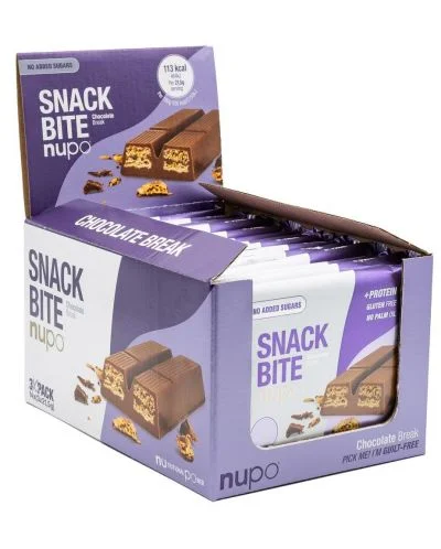 Snack Bite Протеинов бар, Chocolate Break, 14 х 64.5 g, Nupo
