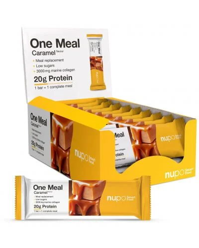 One Meal Протеинов бар, карамел, 15 х 60 g, Nupo