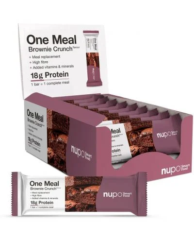 One Meal Протеинов бар, хрупкаво брауни, 15 х 60 g, Nupo