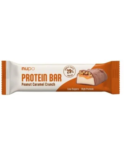 Протеинов бар, карамел и фъстък, 45 g, Nupo