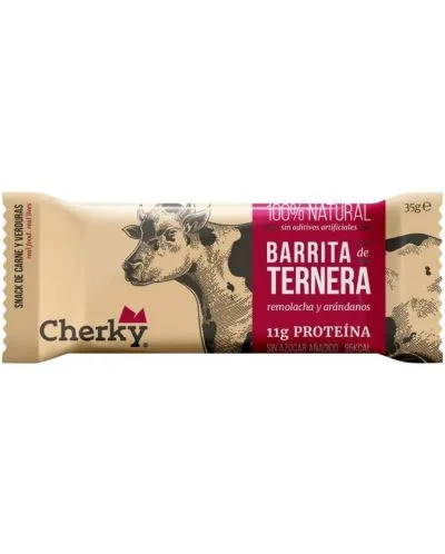 Био барче от говеждо месо, цвекло и боровинки, 35 g, Cherky