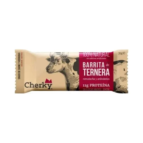 Био барче от говеждо месо, цвекло и боровинки, 35 g, Cherky - Cherky