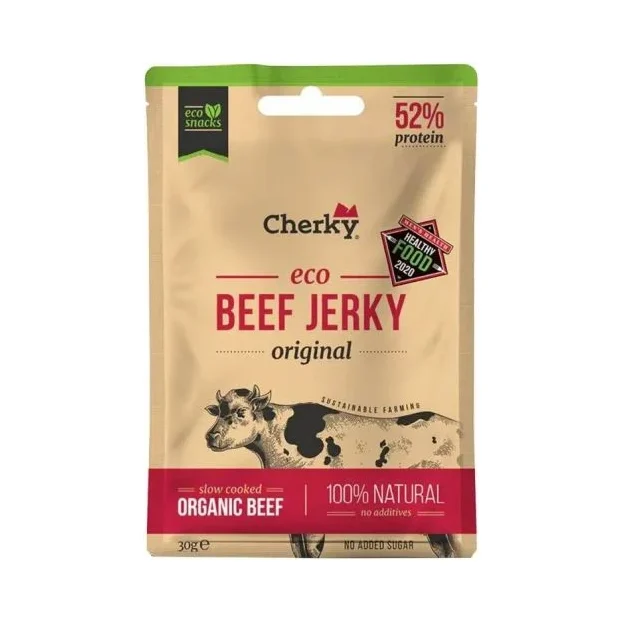 Био джърки от говеждо месо, 30 g, Cherky - Cherky