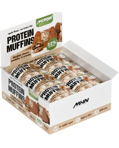 More Delicious Protein Muffin, бисквитка и крем, 12 броя х 60 g, More Healthy Nutrition