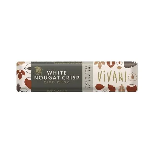 Био шоколадов бар с оризово мляко и бяла нуга, 35 g, Vivani - Vivani