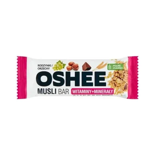 Мюсли бар с фъстъци, лешници и витамини, 40 g, Oshee - Oshee