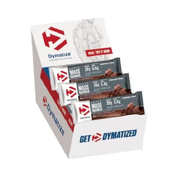 Mass Gainer Deluxe Протеинови барове, chocolate, 10 броя, Dymatize - Dymatize
