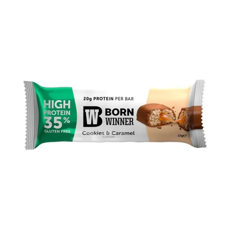 Core Protein Bar, бисквитки и карамел, 57 g, Born Winner - Born Winner