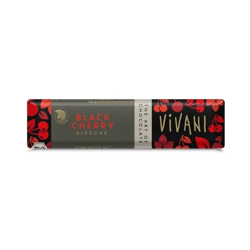 Био натурален шоколадов бар с вишни, 35 g, Vivani - Vivani