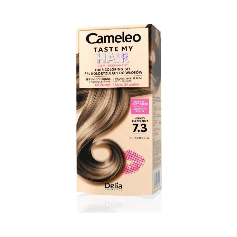 Delia Cameleo Полуперманентна боя за коса Taste My Hair, 7.3 Honey Hazelnut - ДЕЛИА
