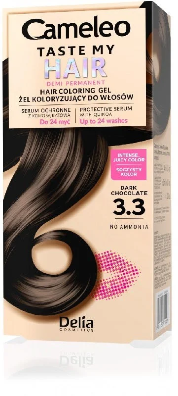 Delia Cameleo Полуперманентна боя за коса Taste My Hair, 3.3 Dark Chocolate