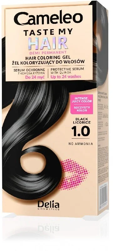 Delia Cameleo Полуперманентна боя за коса Taste My Hair, 1.0 Black