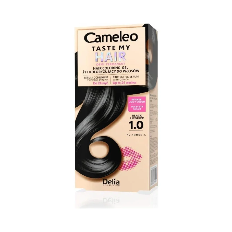 Delia Cameleo Полуперманентна боя за коса Taste My Hair, 1.0 Black - ДЕЛИА