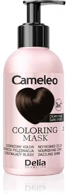Delia Cameleo Оцветяваща маска за коса 3 в 1, Dark Brown
