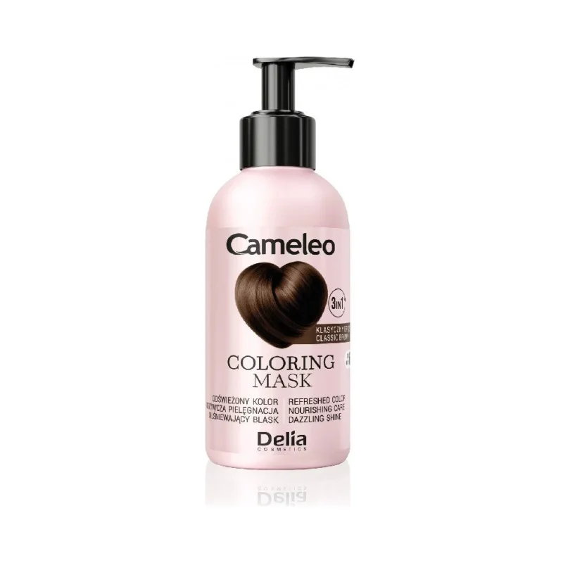 Delia Cameleo Оцветяваща маска за коса 3 в 1, Classic Brown - ДЕЛИА