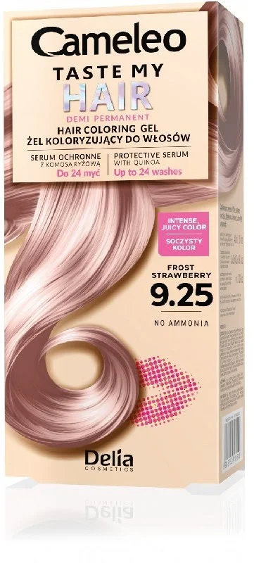 Delia Cameleo Полуперманентна боя за коса Taste My Hair, 9.25 Strawberry Frost