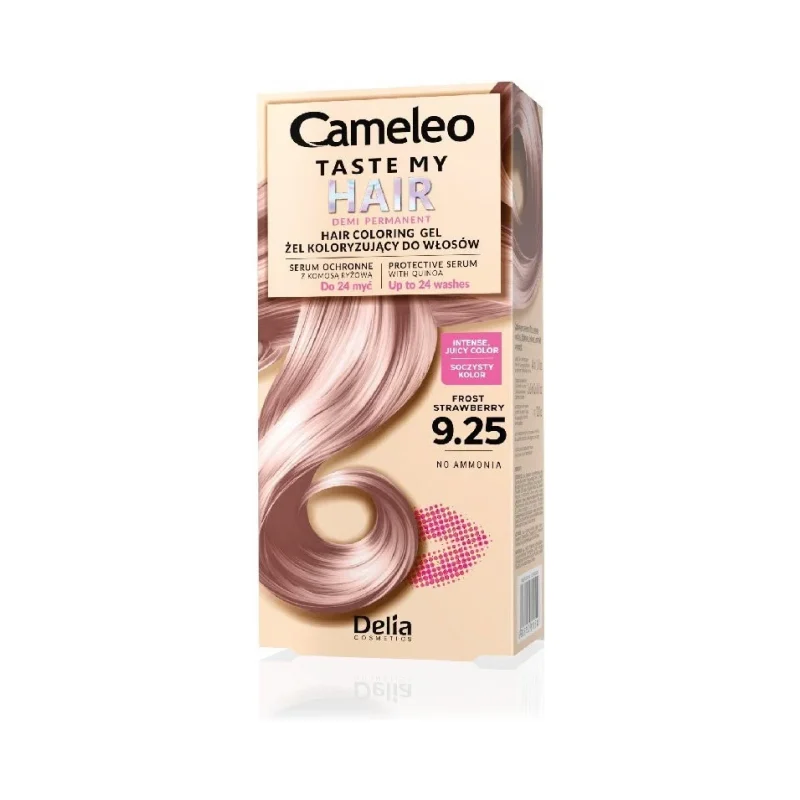 Delia Cameleo Полуперманентна боя за коса Taste My Hair, 9.25 Strawberry Frost - ДЕЛИА