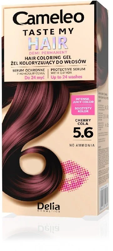 Delia Cameleo Полуперманентна боя за коса Taste My Hair, 5.6 Cherry Cola