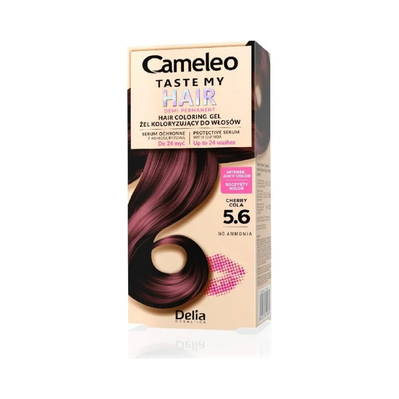 Delia Cameleo Полуперманентна боя за коса Taste My Hair, 5.6 Cherry Cola - ДЕЛИА