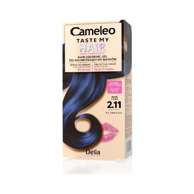 Delia Cameleo Полуперманентна боя за коса Taste My Hair, 2.11 Blue Cake - ДЕЛИА