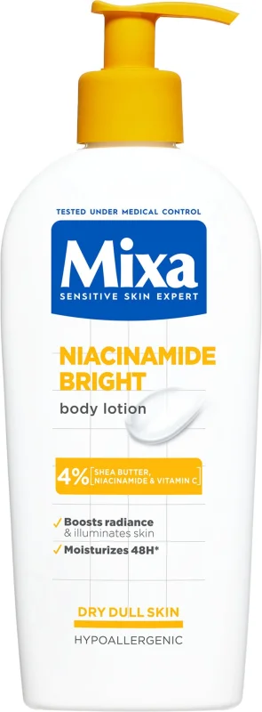 Mixa Niacinamide Bright Лосион за суха кожа без блясък