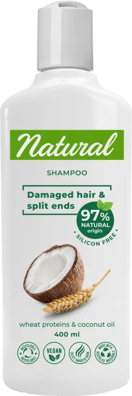Aroma Natural Шампоан за увредена коса, пшеница и кокос