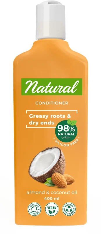 Aroma Natural Балсам за мазни корени и сухи краища, бадем и кокос
