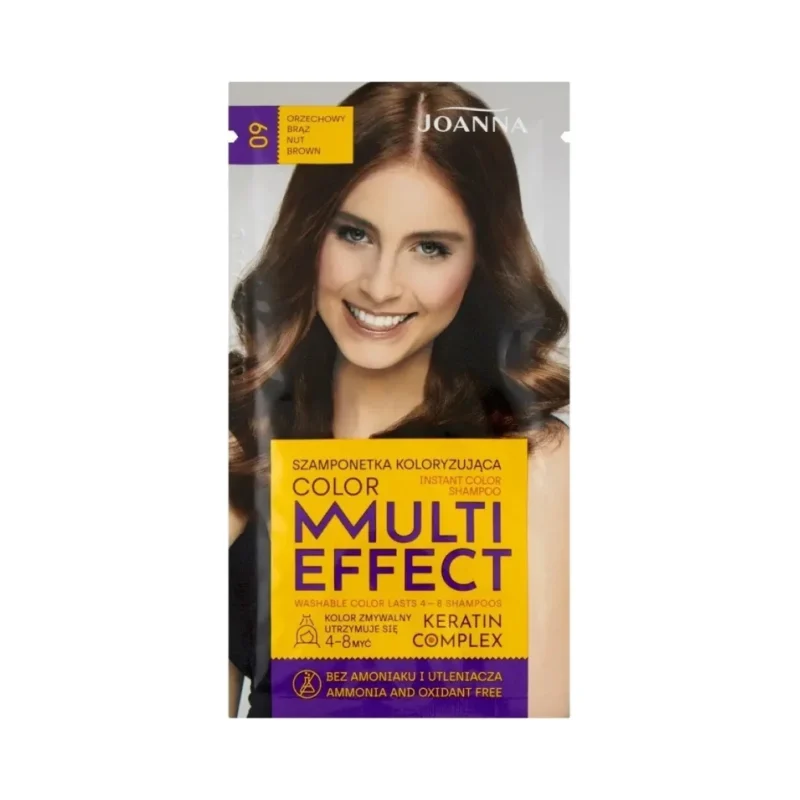 Joanna Multi Effect Оцветяващ шампоан, 09 Nut Brown - Joanna
