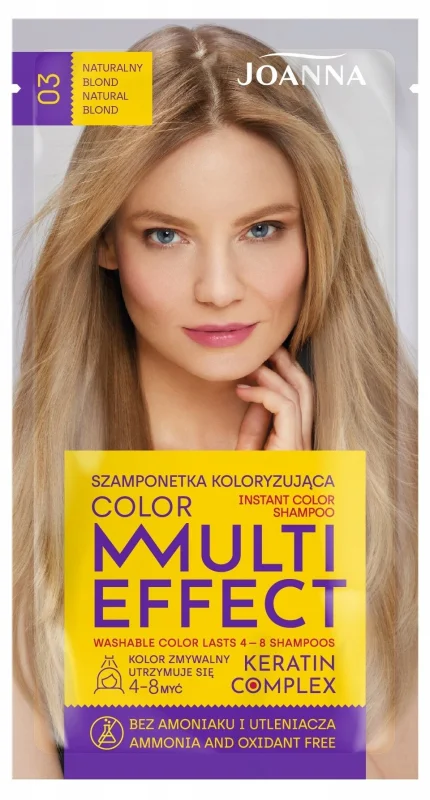 Joanna Multi Effect Оцветяващ шампоан, 03 Natural Blond