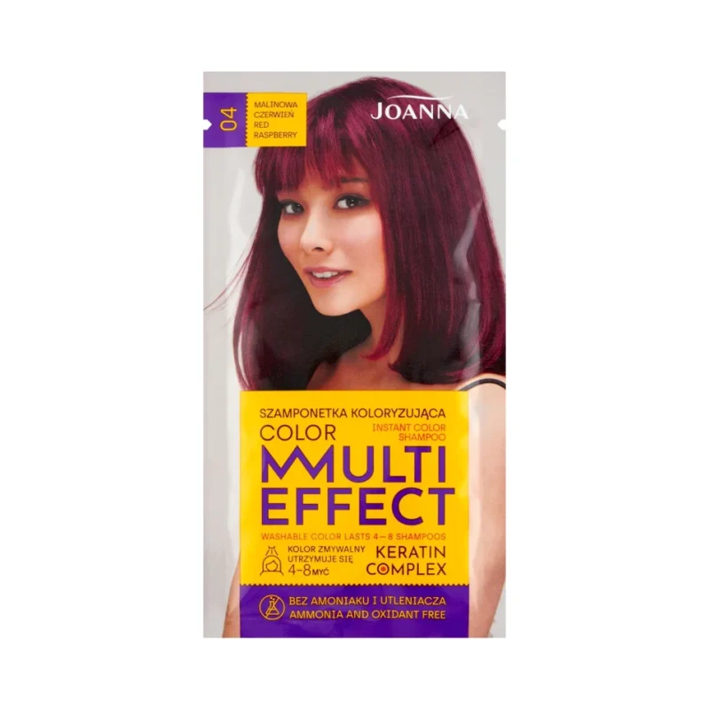 Joanna Multi Effect Оцветяващ шампоан, 04 Raspberry Red - Joanna