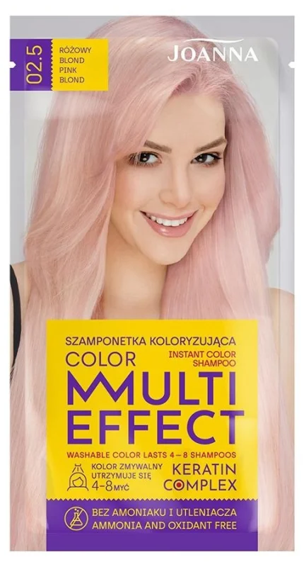 Joanna Multi Effect Оцветяващ шампоан, 02.5 Pink Blond