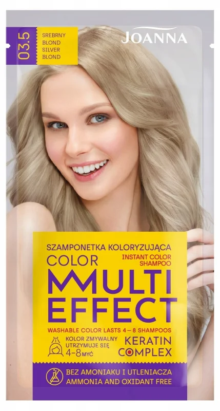 Joanna Multi Effect Оцветяващ шампоан, 03.5 Silver Blonde