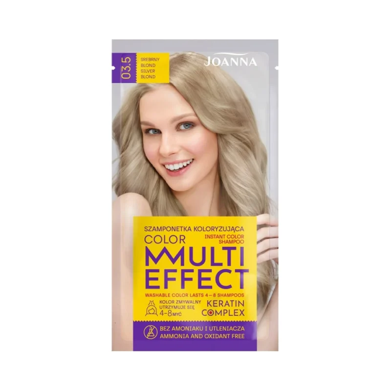 Joanna Multi Effect Оцветяващ шампоан, 03.5 Silver Blonde - Joanna