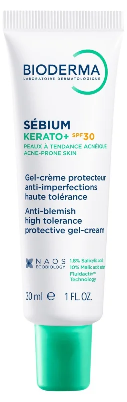 Bioderma Sébium Защитен гел-крем против несъвършенства Kerato+, SPF30