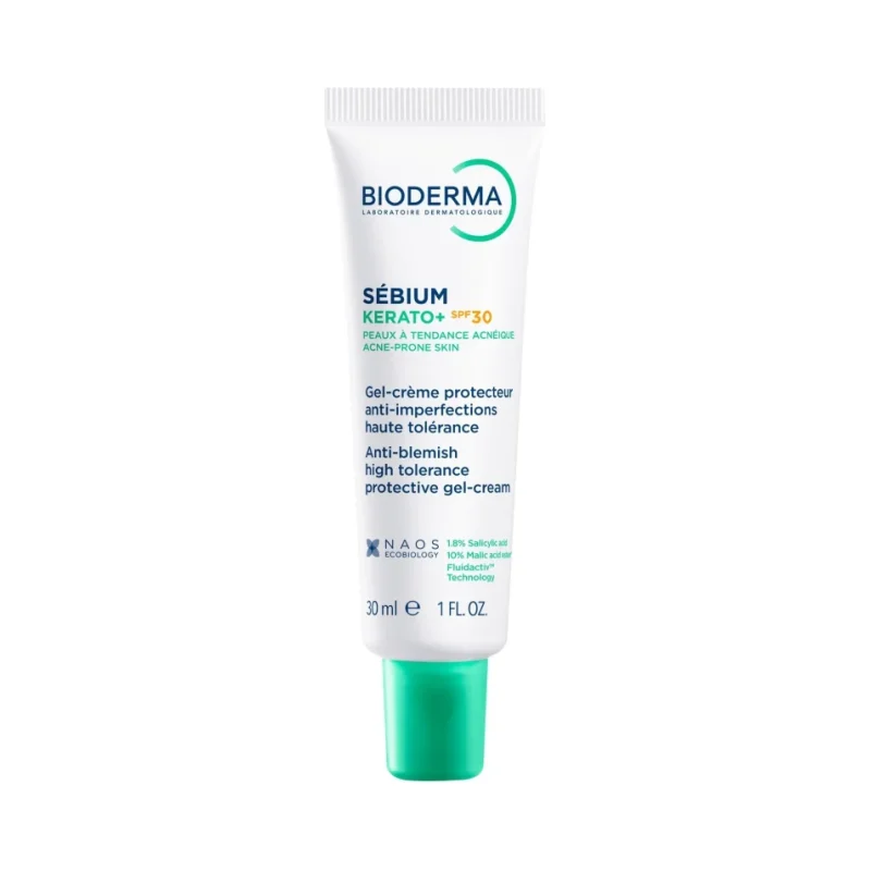 Bioderma Sébium Защитен гел-крем против несъвършенства Kerato+, SPF30 - Bioderma