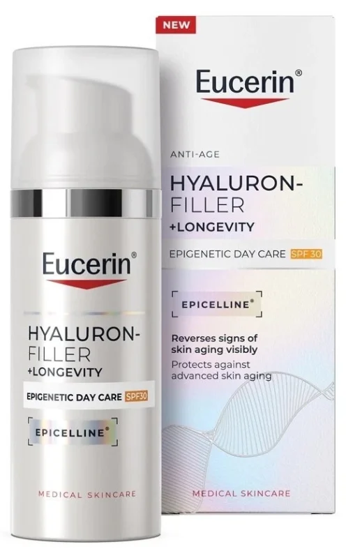 Eucerin Hyaluron-Filler + Longevity Дневен крем за лице, SPF30