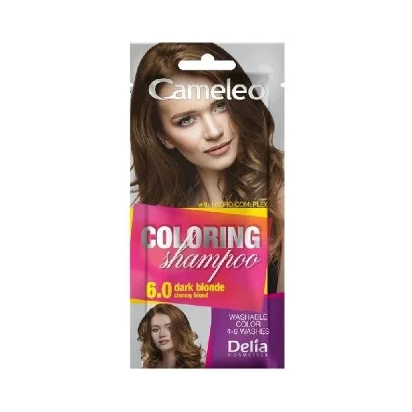 Delia Cameleo Оцветяващ шампоан саше, 6.0 Dark Blonde - ДЕЛИА